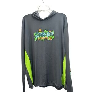 Running Man Scooby DooHoodie Mens XL Gray Activewear Long Sleeve Gray Sport Golf